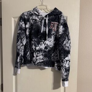 Rivalry Threads Black and White Marble Hoodie